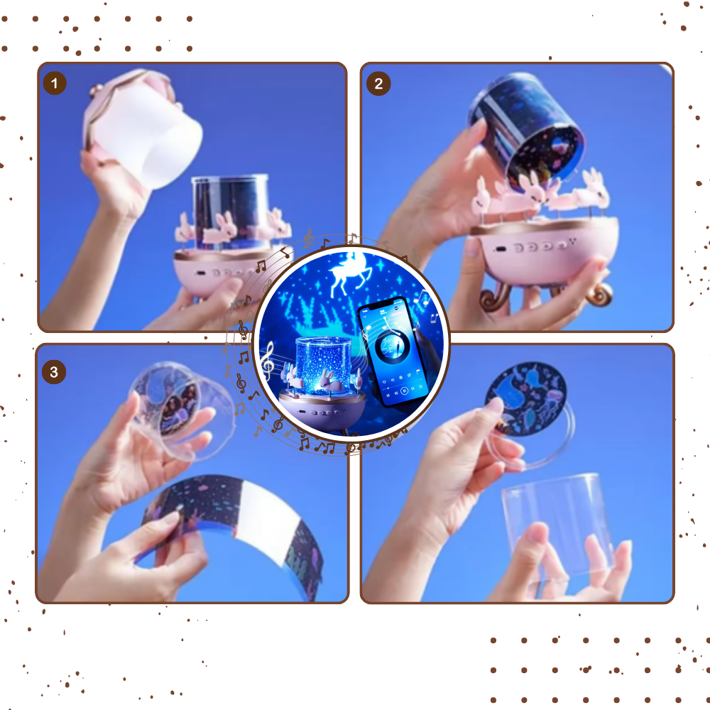 Lámpara nocturna con melodías relajantes - Ozerty