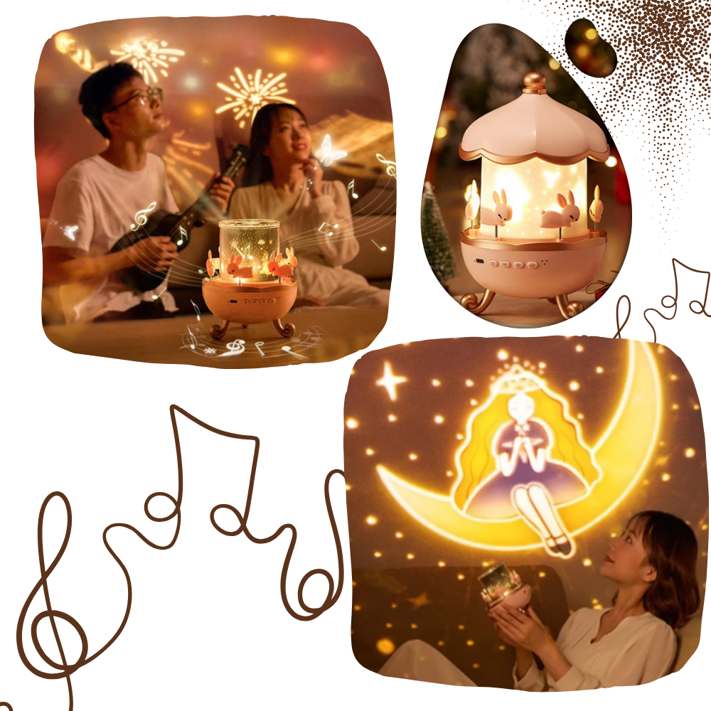Lámpara nocturna con melodías relajantes - Ozerty