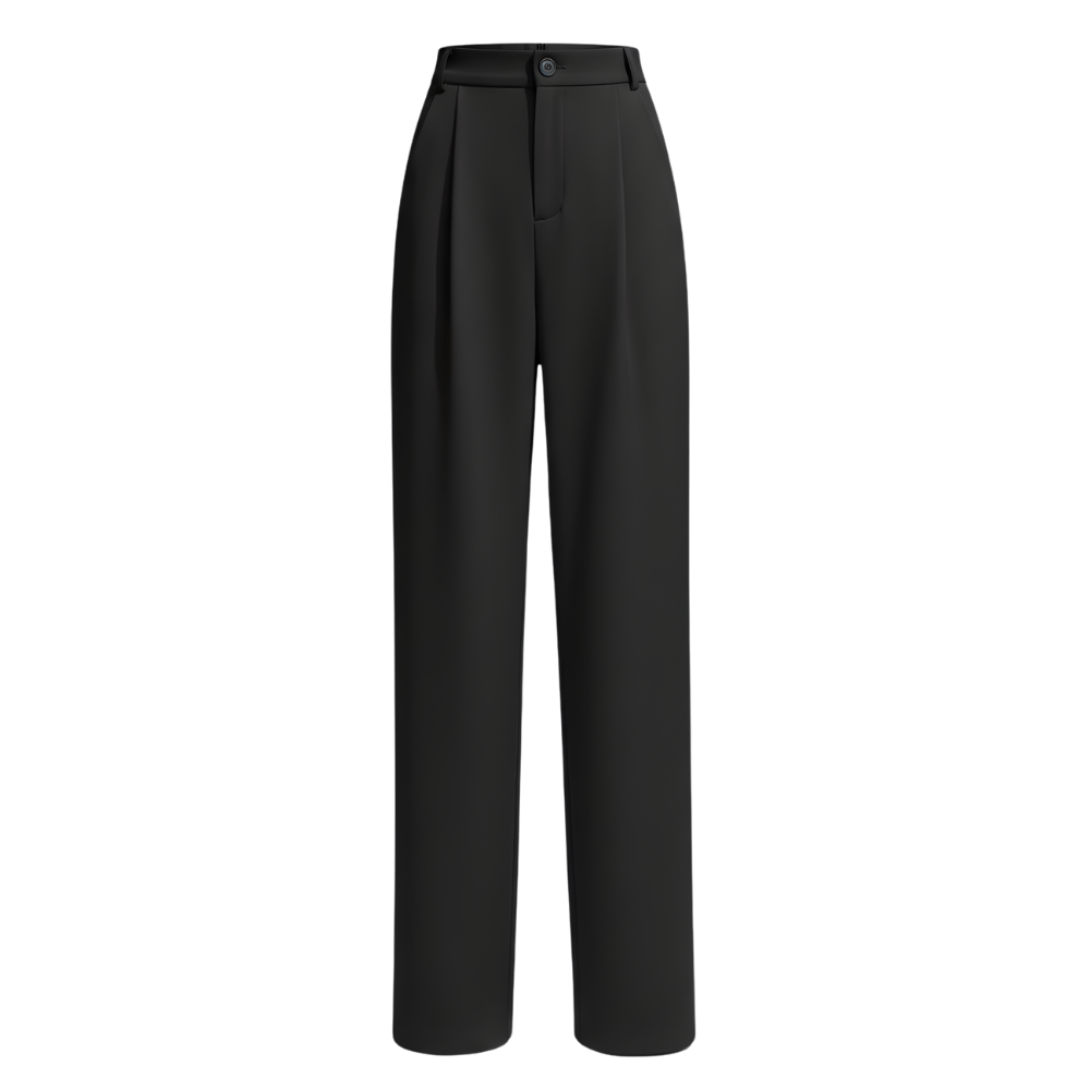 Pantalones anchos Chic Composure -Negro Regular - Ozerty