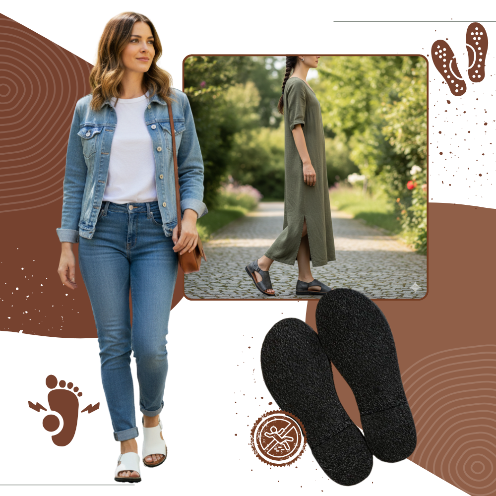 Sandalias ortopédicas vintage elegantes - Ozerty