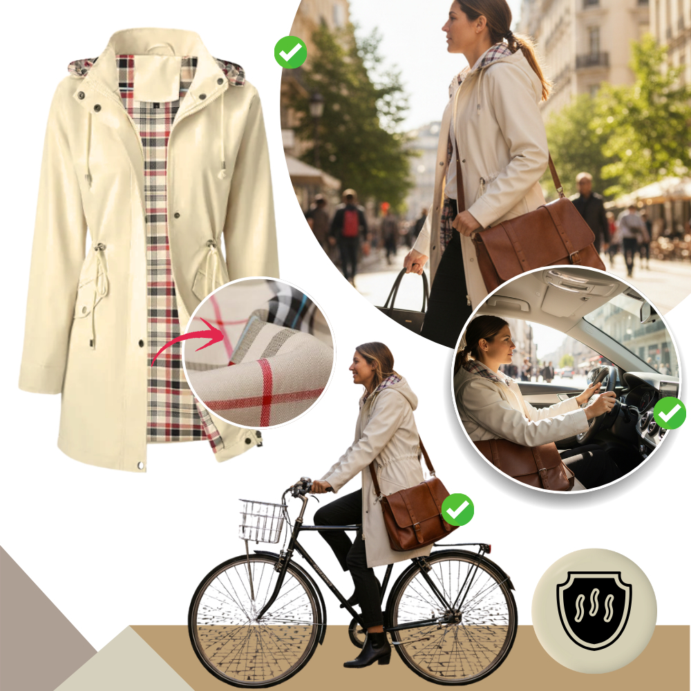 Elegante gabardina impermeable - Ozerty