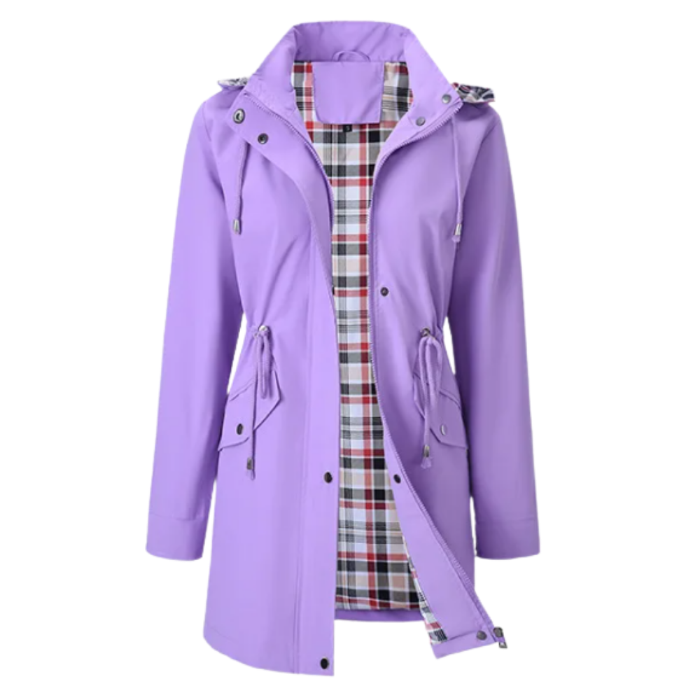 Elegante gabardina impermeable -Morado - Ozerty