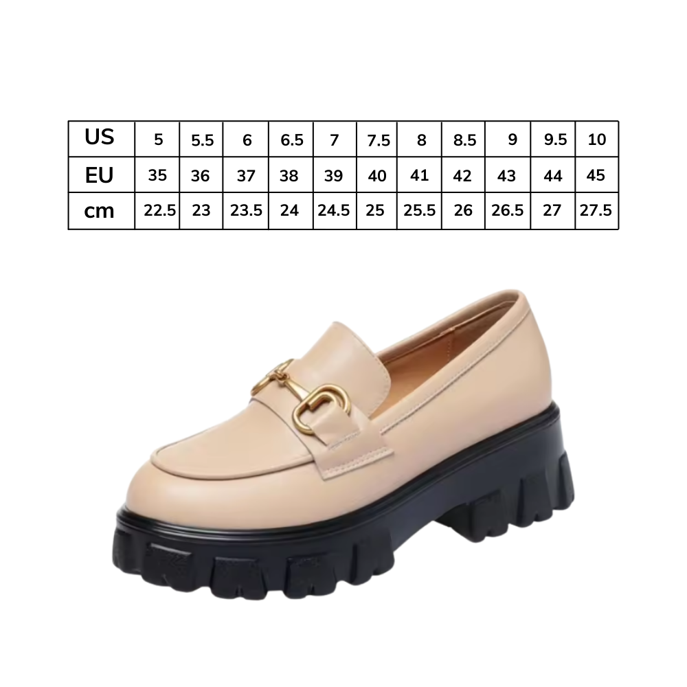Mocasines de cuero grueso y elegantes - Ozerty