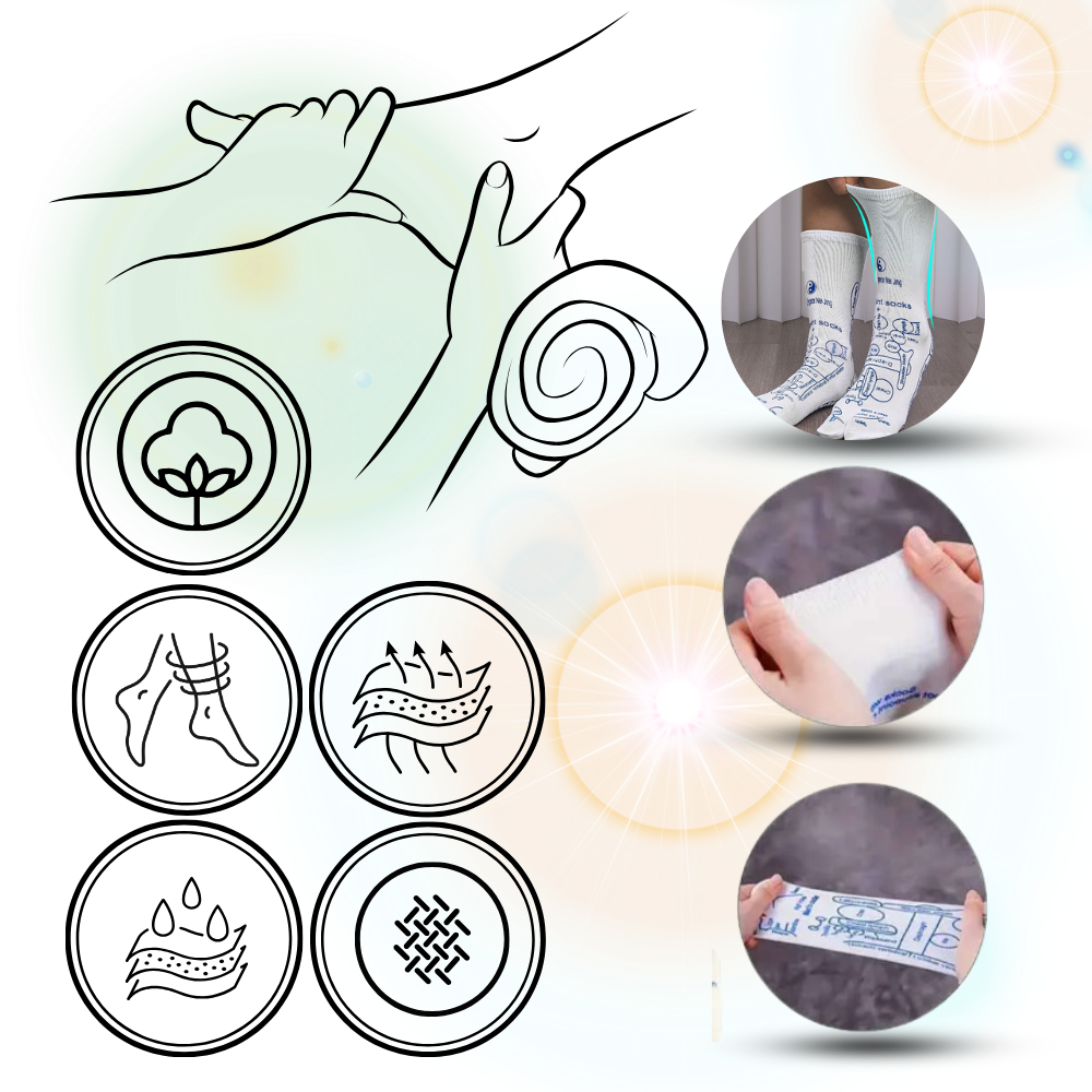 Calcetines de reflexología con tecnología de aumento de la circulación
- Ozerty