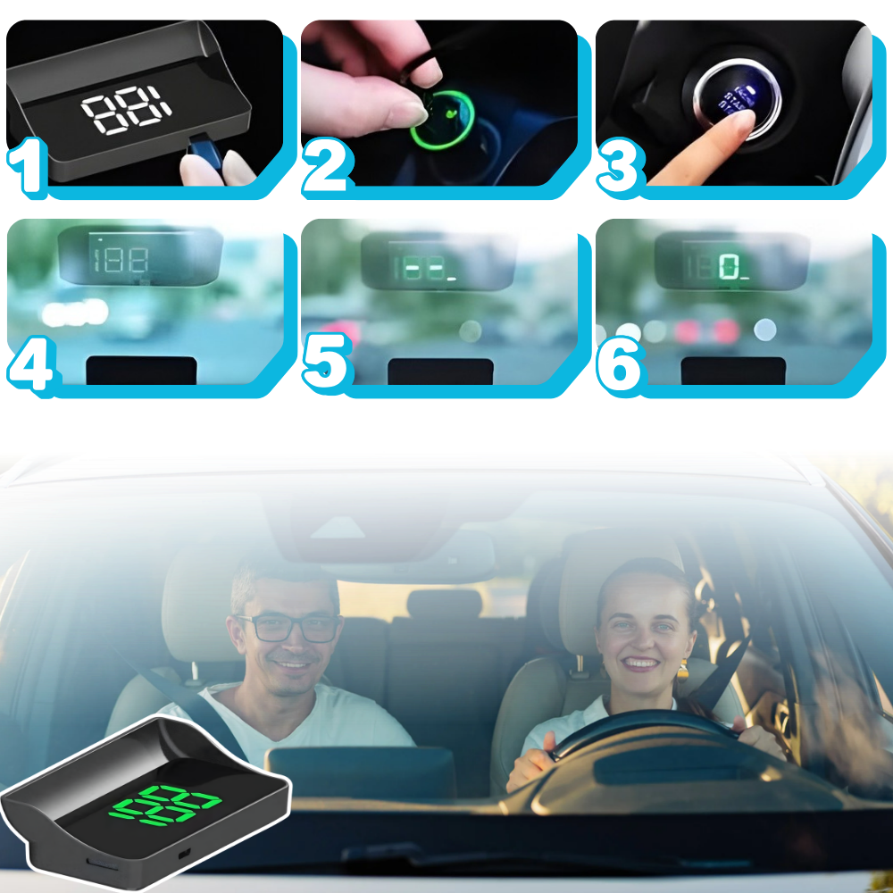 Velocímetro de parabrisas con proyector claro e intuitivo - Ozerty
