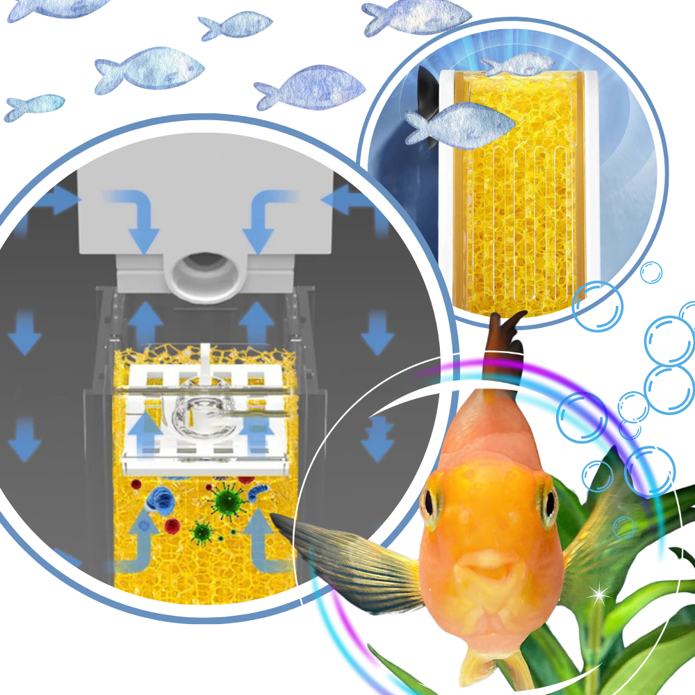 Bomba de filtro anti obstrucción para peceras - Ozerty