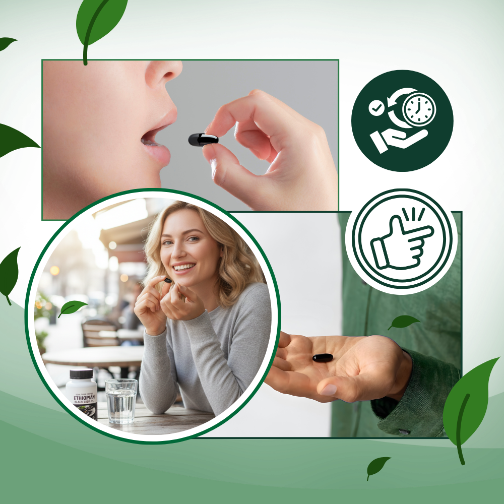 Cápsulas de aceite de semilla negra prensado en frío - Ozerty