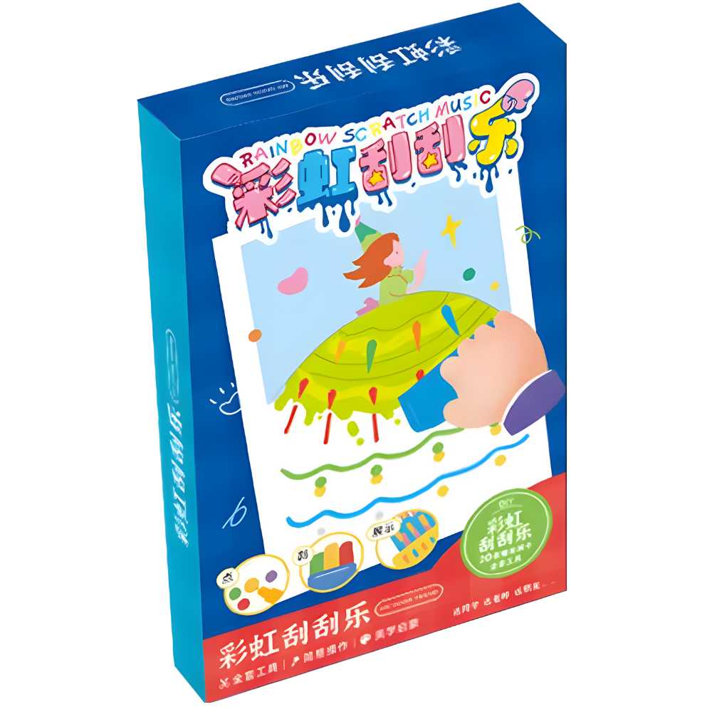 Colorida pintura artística con rasqueta -Azul - Ozerty