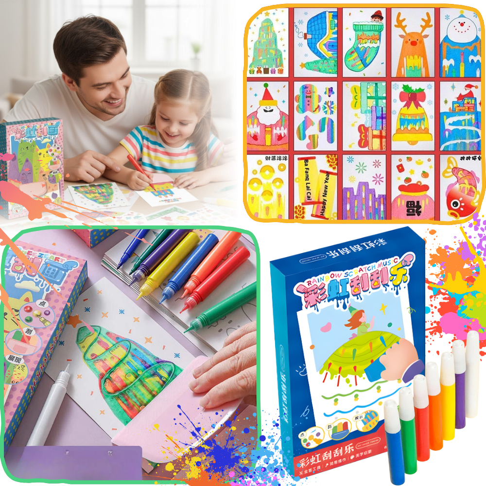 Colorida pintura artística con rasqueta - Ozerty