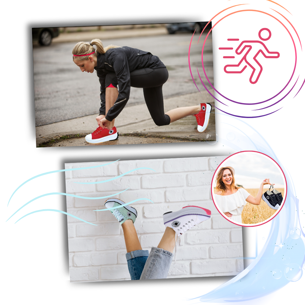 Sneakers de tela antideslizantes y con plataforma
- Ozerty