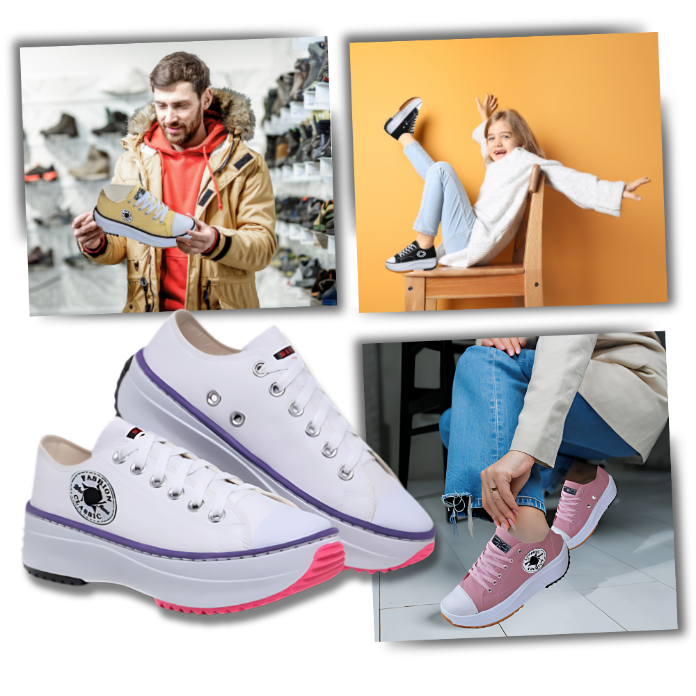 Sneakers de tela antideslizantes y con plataforma
- Ozerty