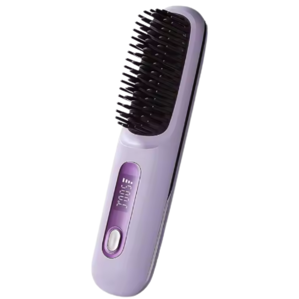 Cepillo alisador de pelo que aumenta la confianza -Morado - Ozerty