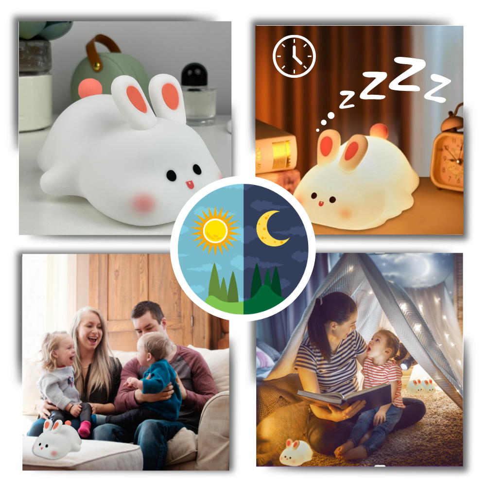 Lámpara de noche con forma de conejito adorable
- Ozerty