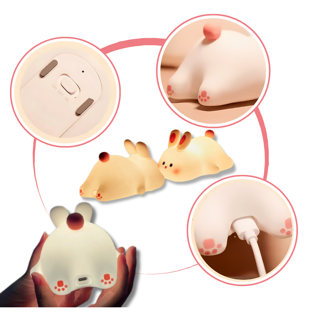 Lámpara de noche con forma de conejito adorable
- Ozerty