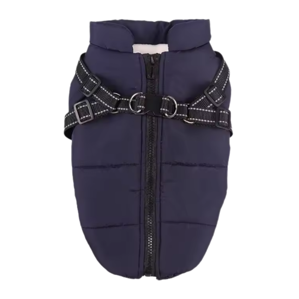Arnés para perros Cozy Dog con chaqueta de invierno -Azul - Ozerty