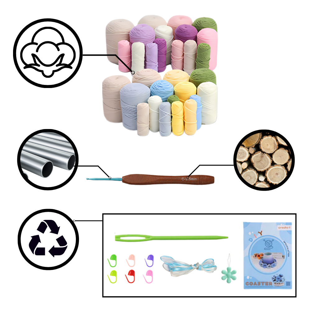 Set de posavasos creativos DIY
- Ozerty