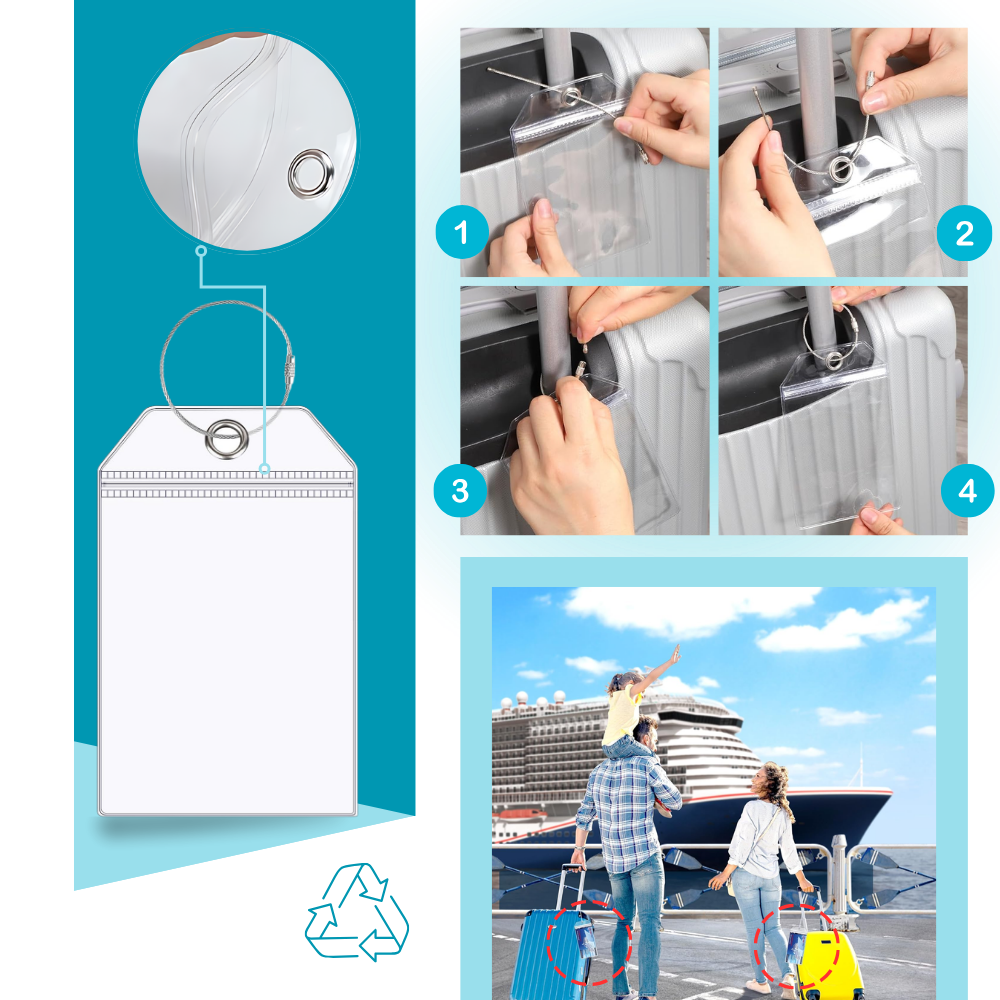 Etiqueta de equipaje impermeable personalizada - Ozerty