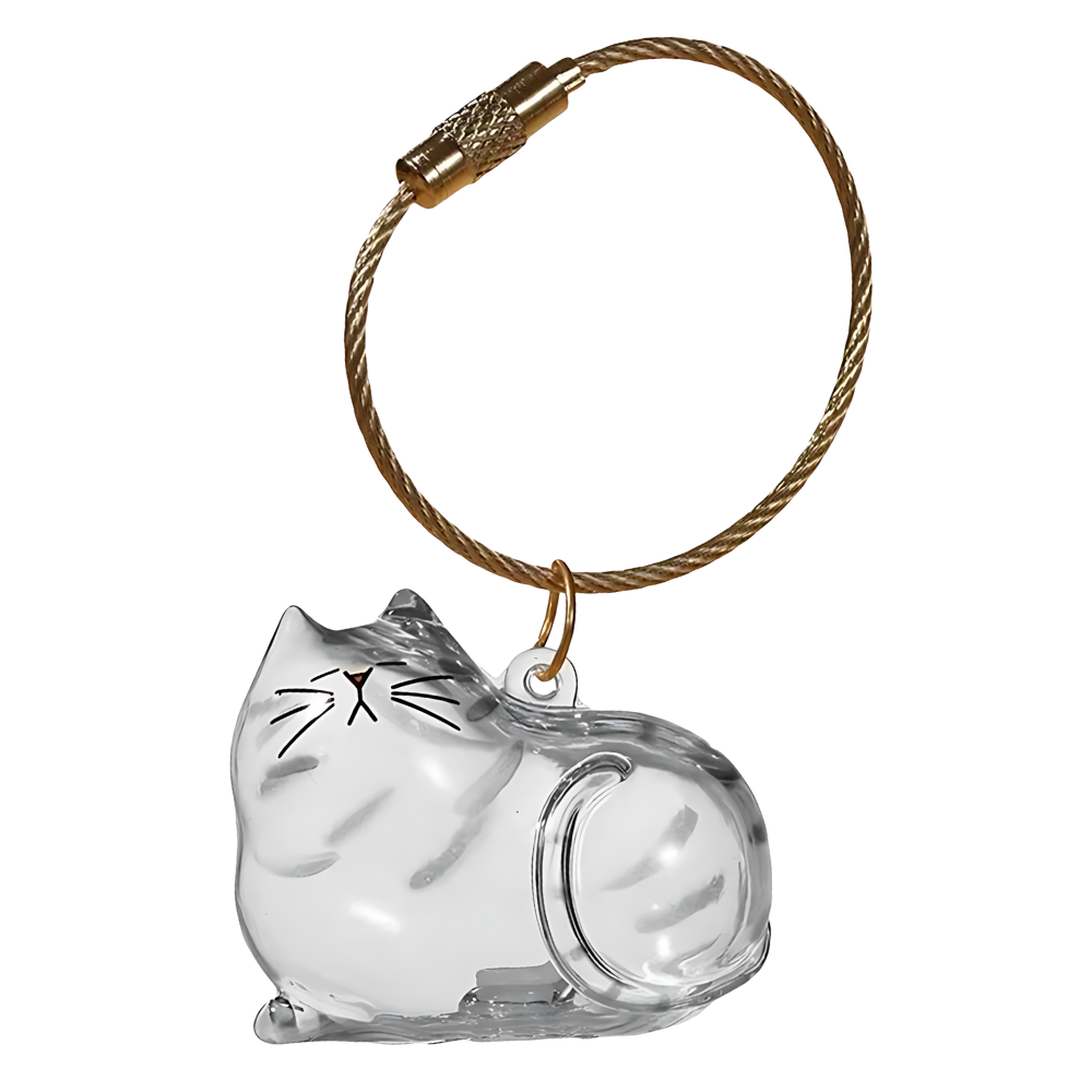 Llavero para pelo de gato -Blanco durmiendo - Ozerty