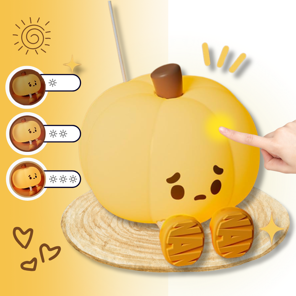 Lámpara nocturna con forma de calabaza triste - Ozerty