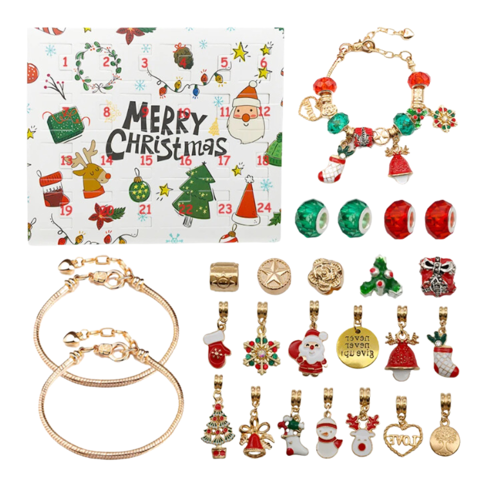 Calendario de Adviento DYI de 24 días con bisutería -Oro - Ozerty