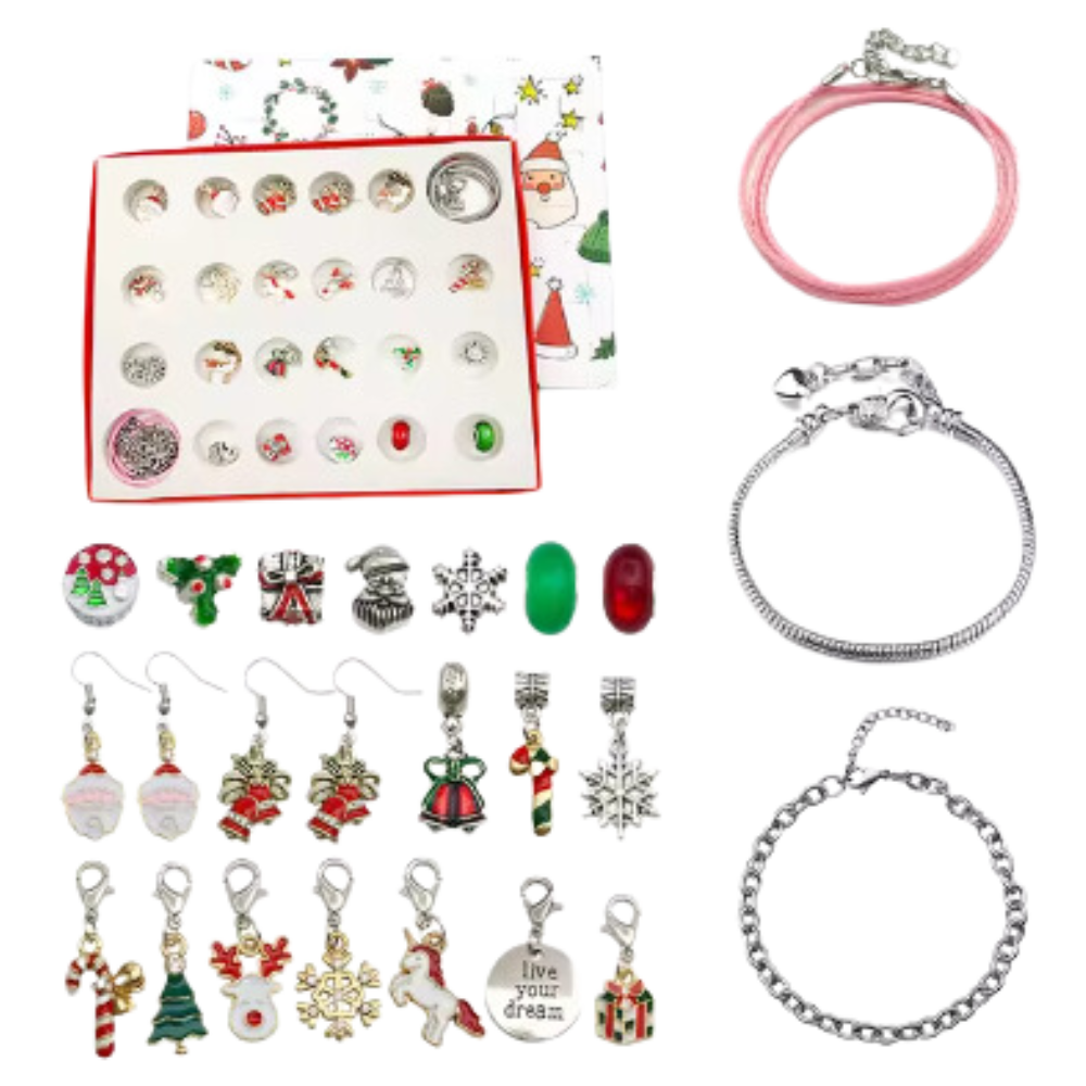 Calendario de Adviento DYI de 24 días con bisutería -Rosa - Ozerty