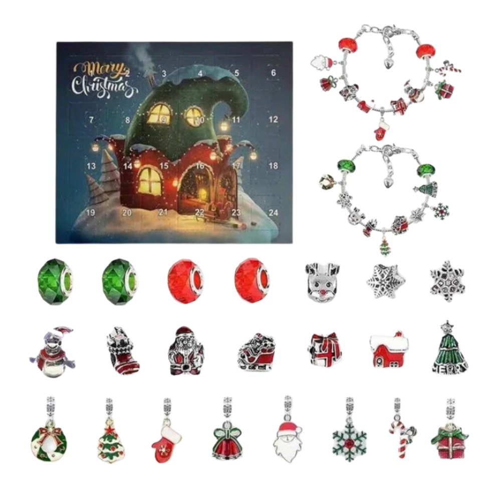 Calendario de Adviento DYI de 24 días con bisutería -Regalos de Papá Noel - Ozerty