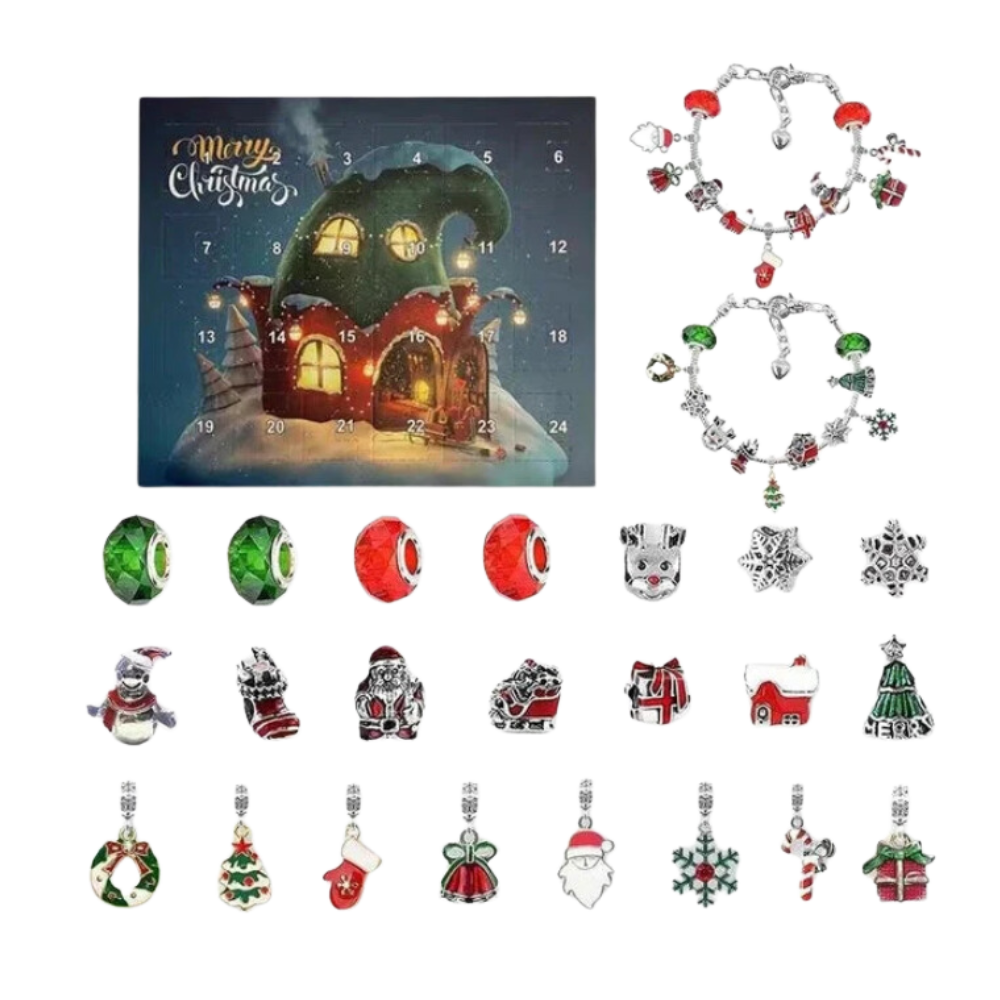Calendario de Adviento DYI de 24 días con bisutería -Casa de los Pitufos - Ozerty