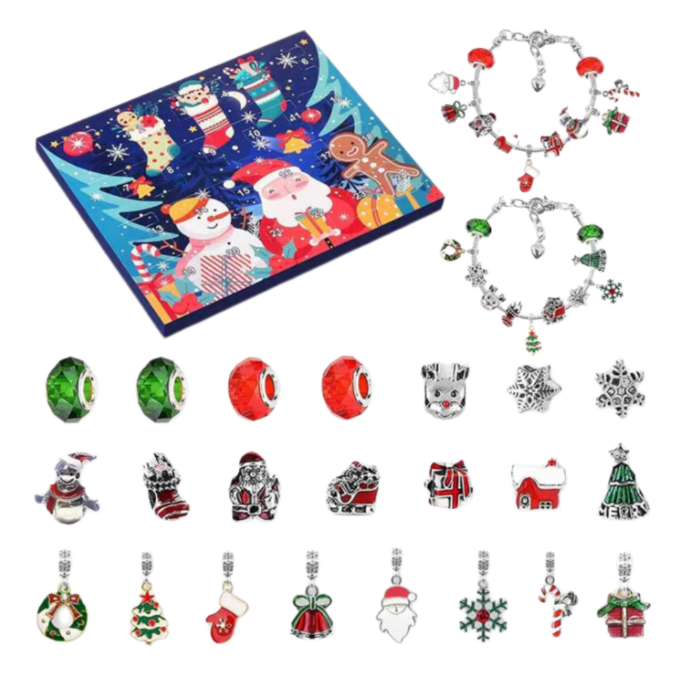 Calendario de Adviento DYI de 24 días con bisutería -Muñeco de nieve - Ozerty