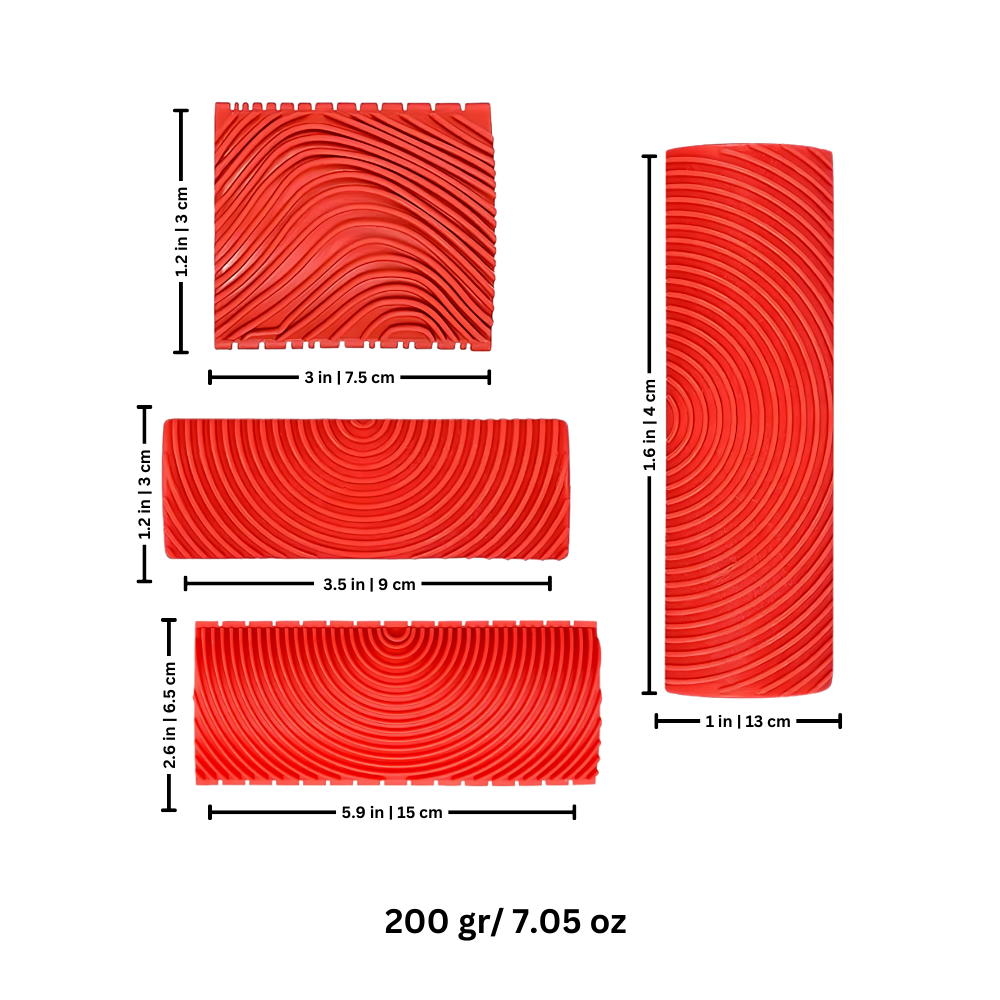 Sello de goma con patrón de vetas de madera
- Ozerty