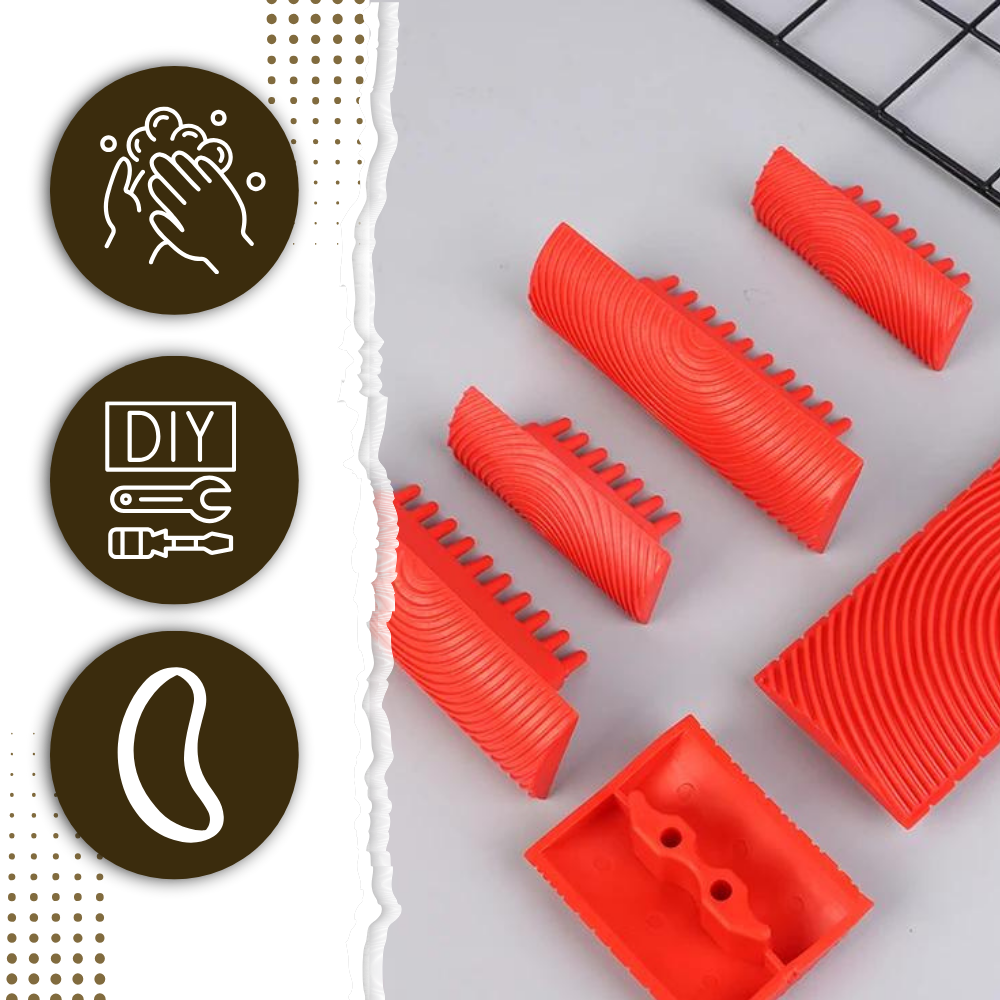 Sello de goma con patrón de vetas de madera
- Ozerty