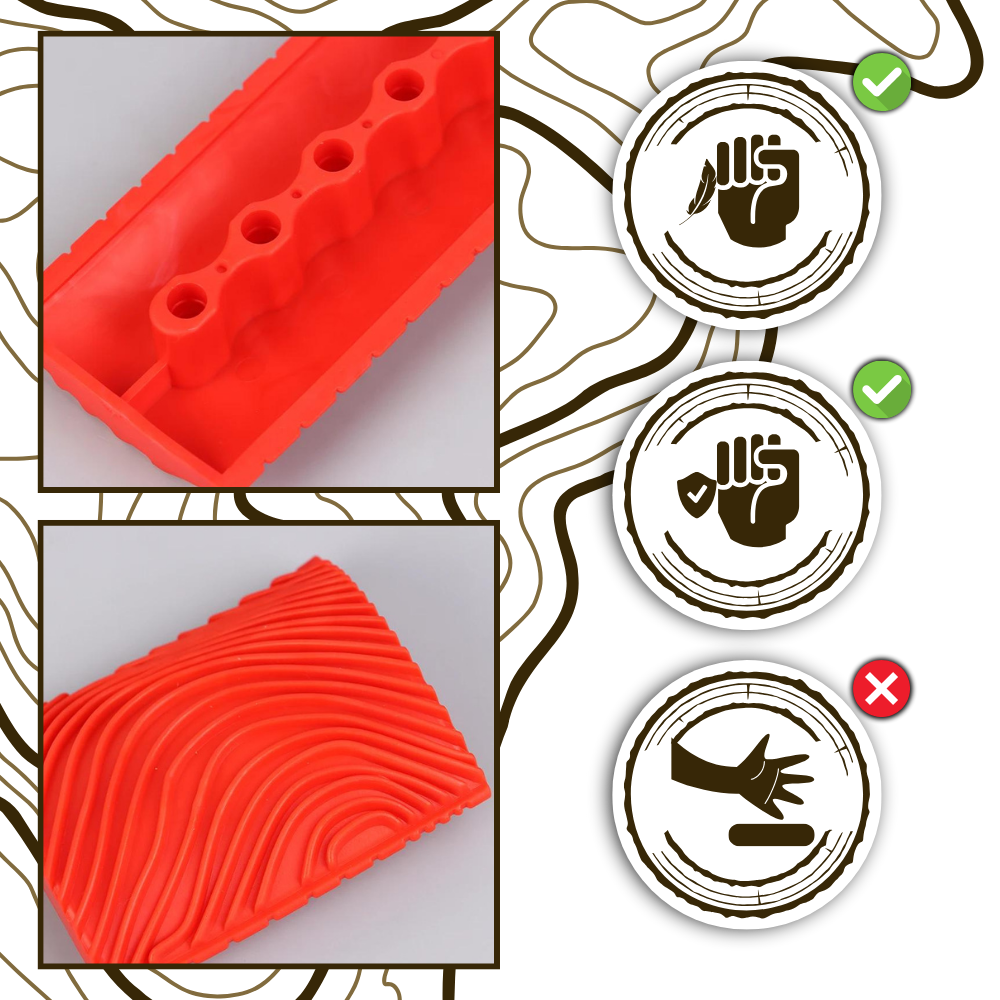 Sello de goma con patrón de vetas de madera
- Ozerty