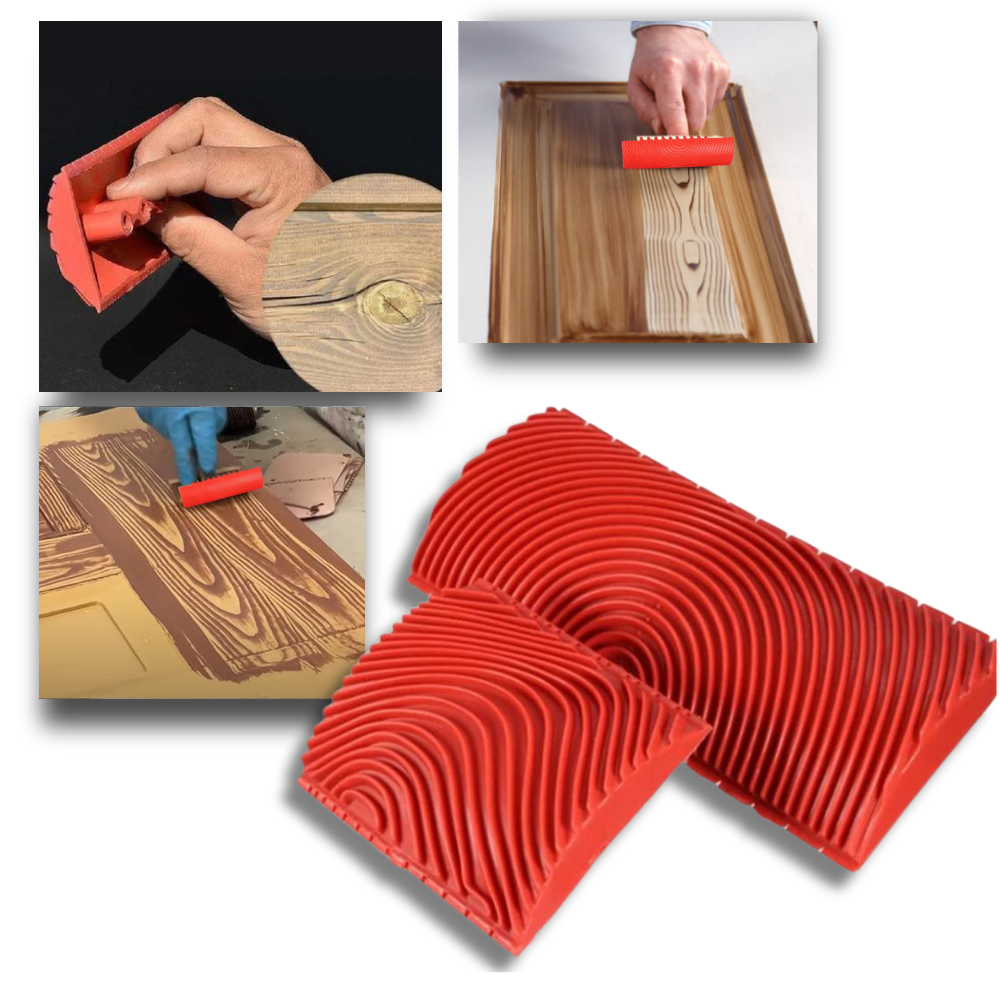 Sello de goma con patrón de vetas de madera
- Ozerty