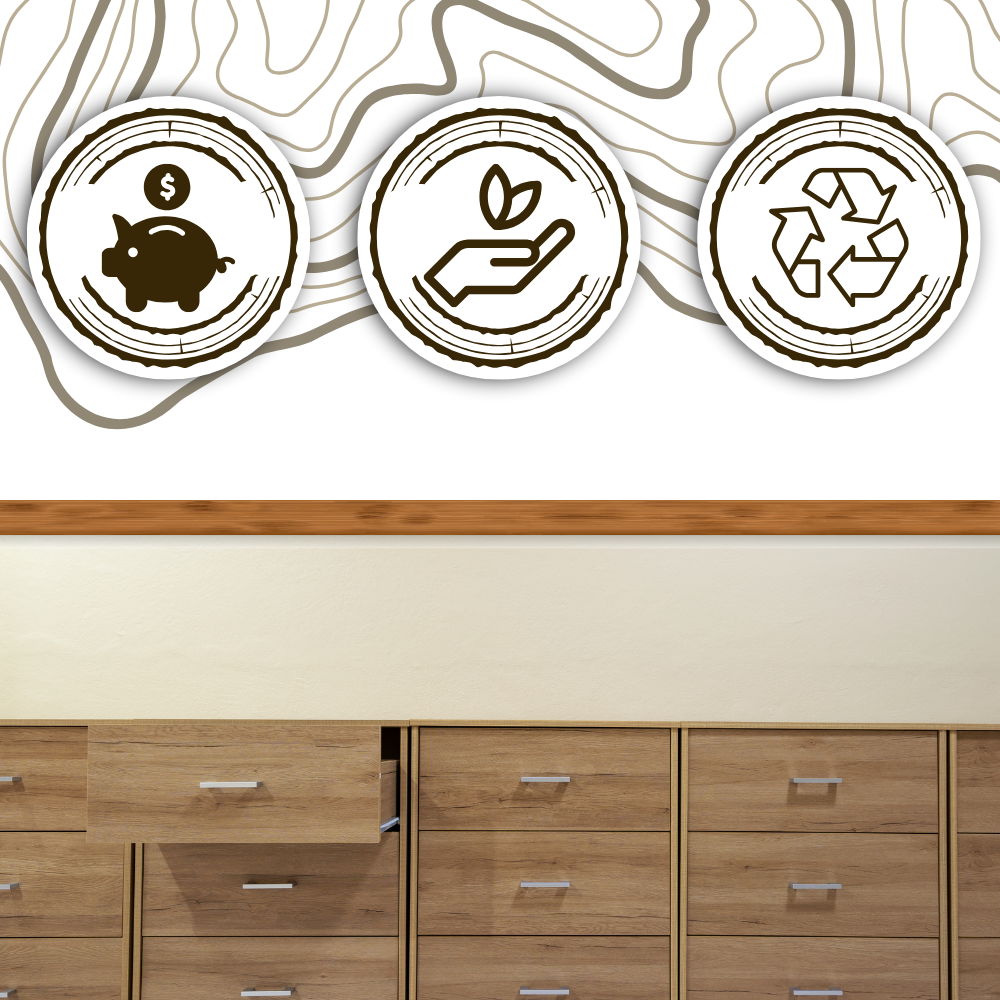 Sello de goma con patrón de vetas de madera
- Ozerty