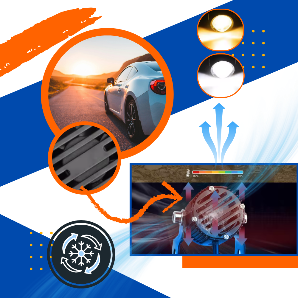 Faro doble para motocicleta - Ozerty