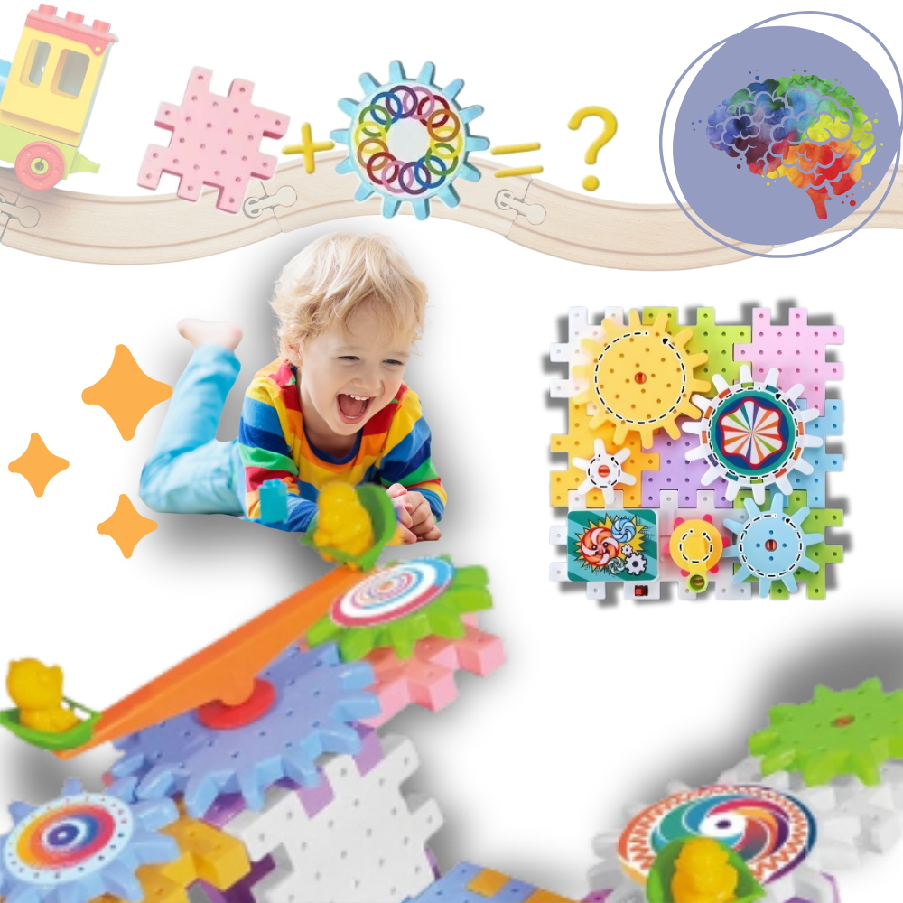 Bloques educativos para construcción de engranajes - Ozerty