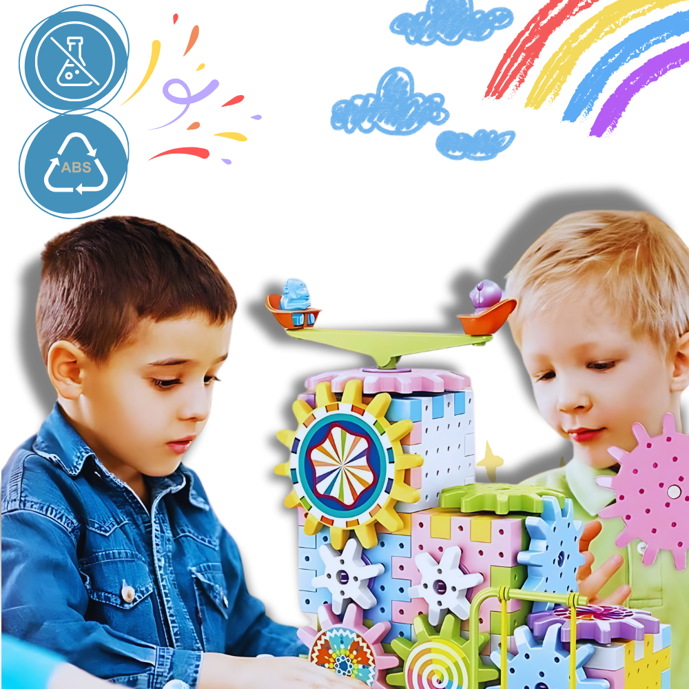 Bloques educativos para construcción de engranajes - Ozerty