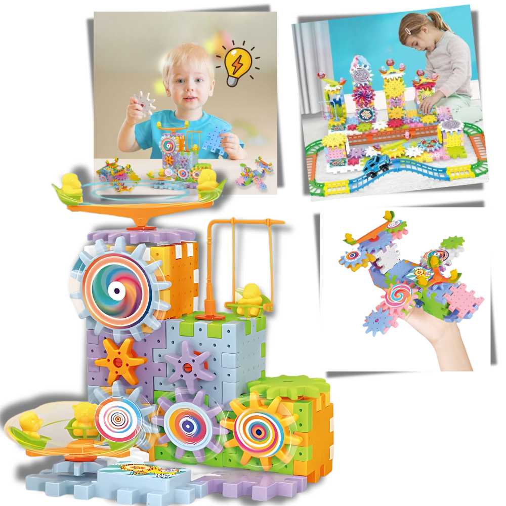 Bloques educativos para construcción de engranajes - Ozerty