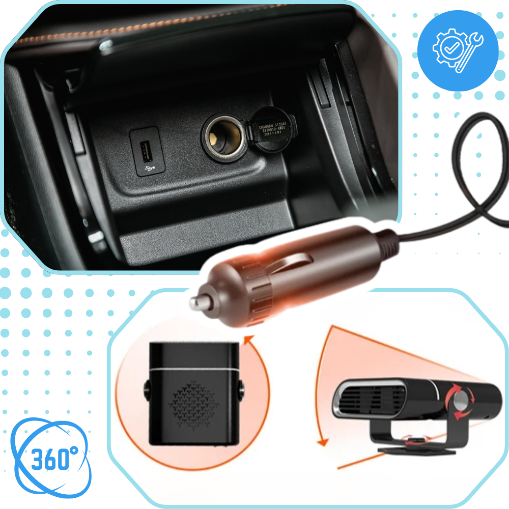 Desempañador portátil doble para coche - Ozerty