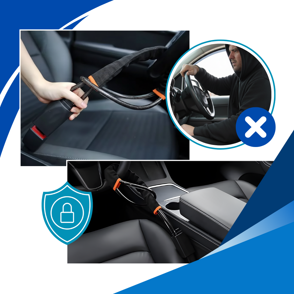 Cerradura de doble seguridad para volante - Ozerty