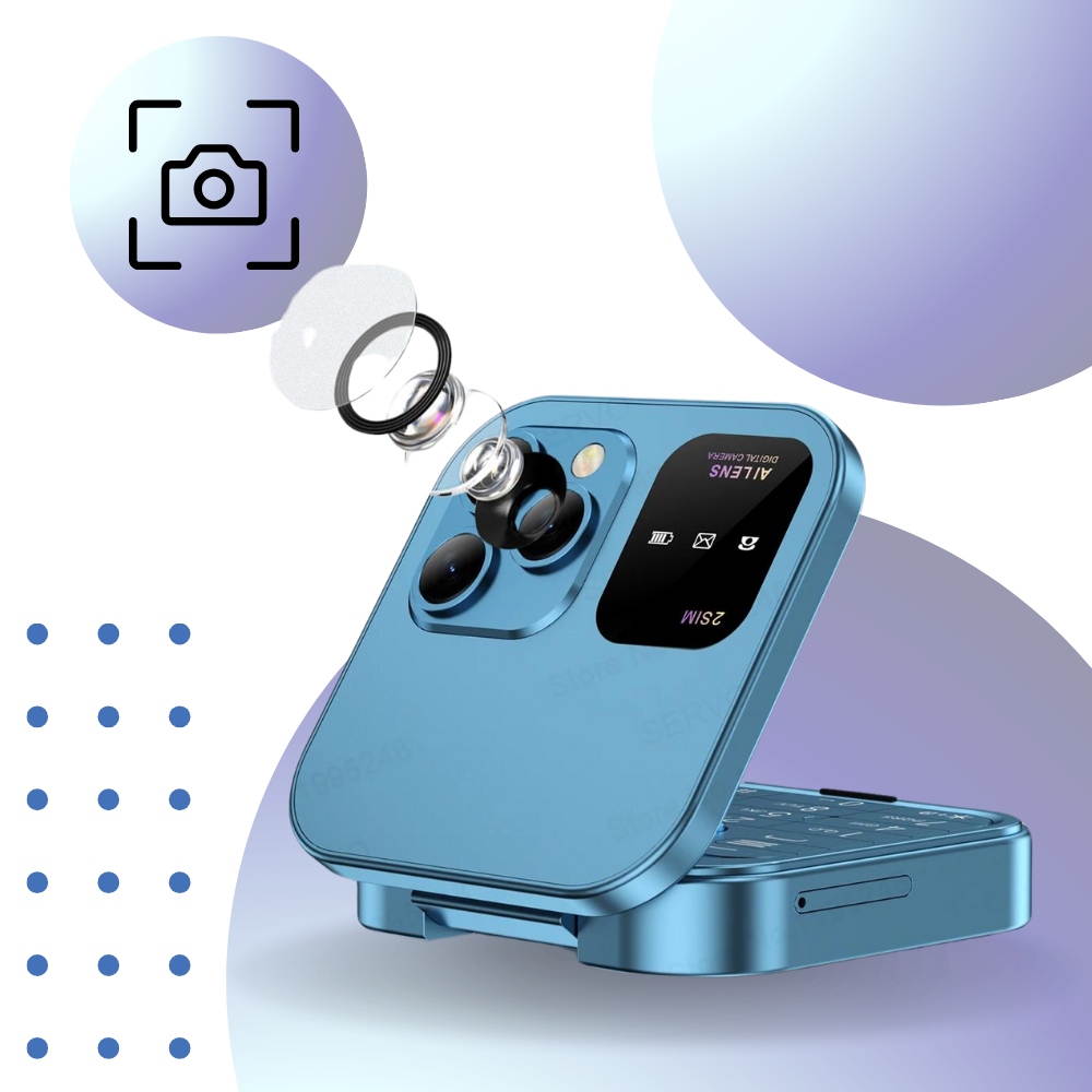 Pequeño móvil plegable de doble SIM
- Ozerty