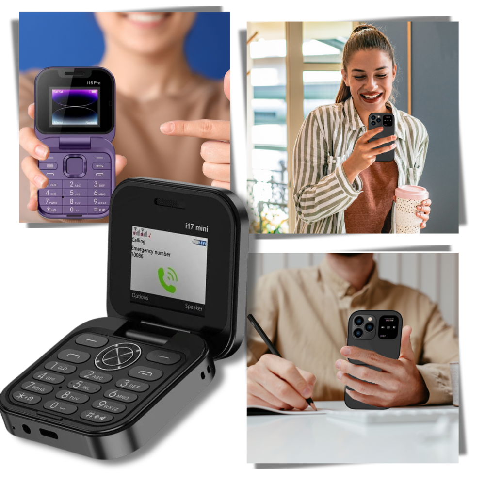 Pequeño móvil plegable de doble SIM
- Ozerty