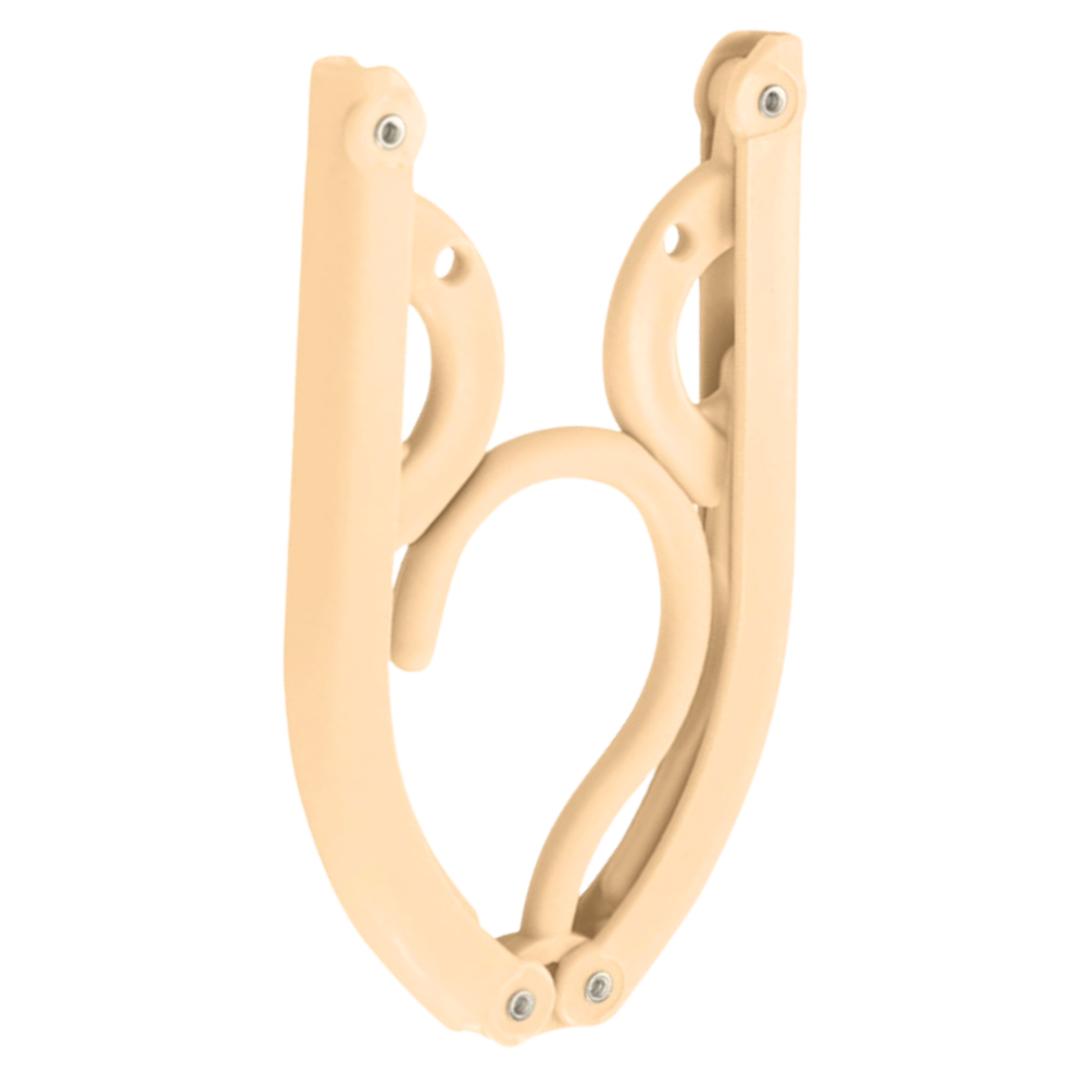 Perchas plegables de doble tamaño -Beige - Ozerty