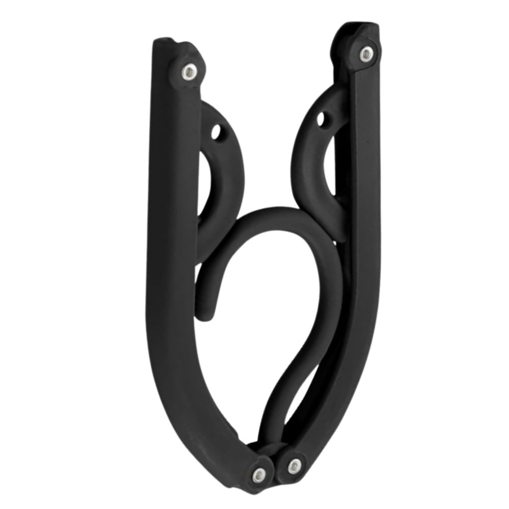 Perchas plegables de doble tamaño -Negro - Ozerty