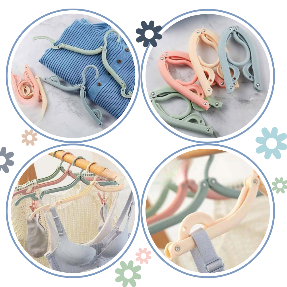 Perchas plegables de doble tamaño - Ozerty