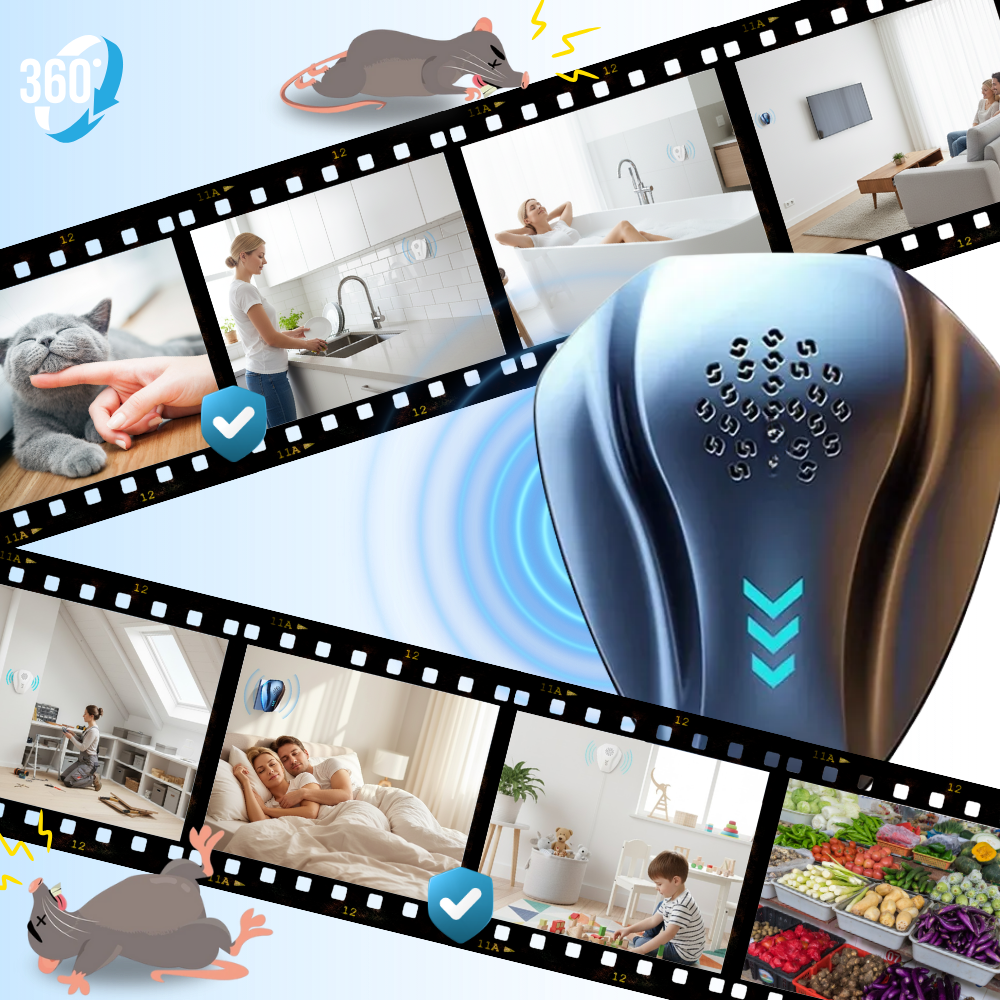 Repelente ultrasónico doble de plagas - Ozerty