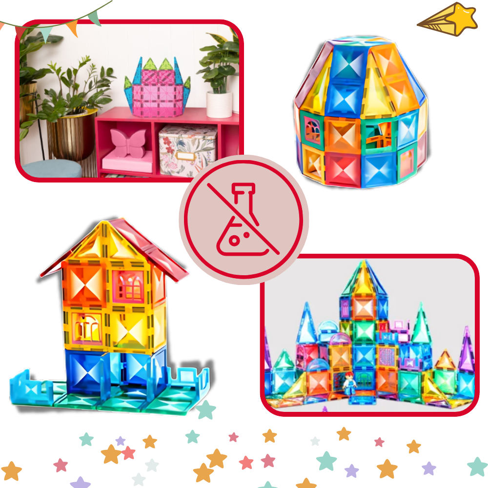 Bloques de construcción magnéticos y educativos - Ozerty