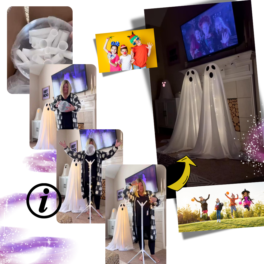 Luminoso fantasma de Halloween para jardín - Ozerty