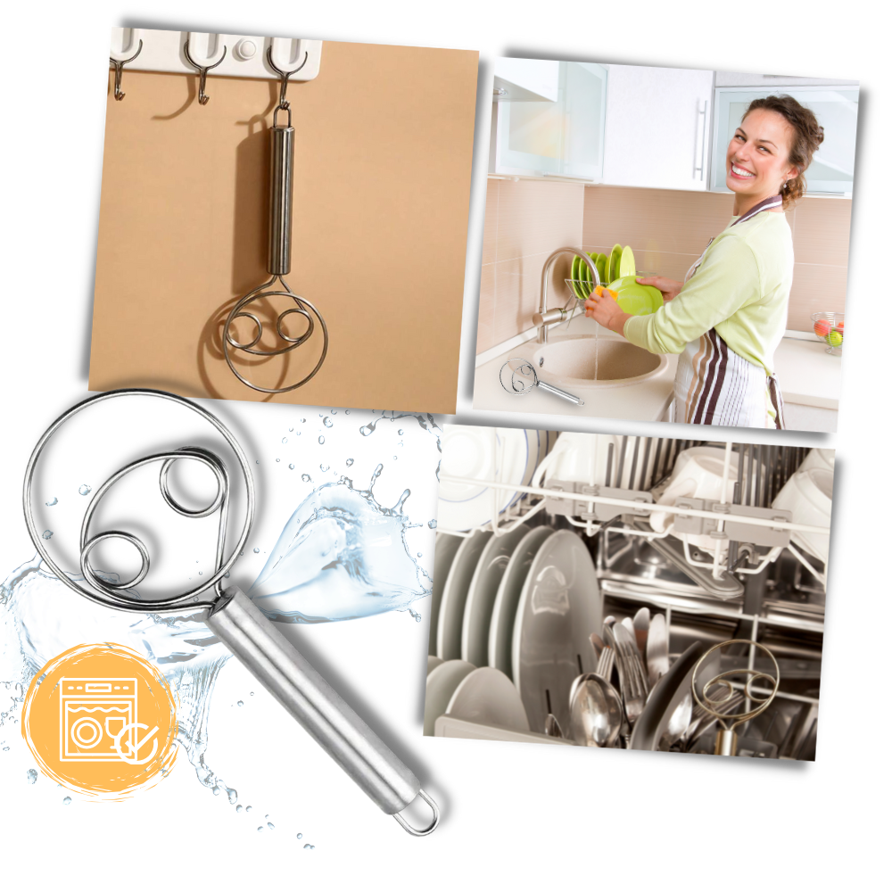 Batidor danés para masa de acero inoxidable
- Ozerty