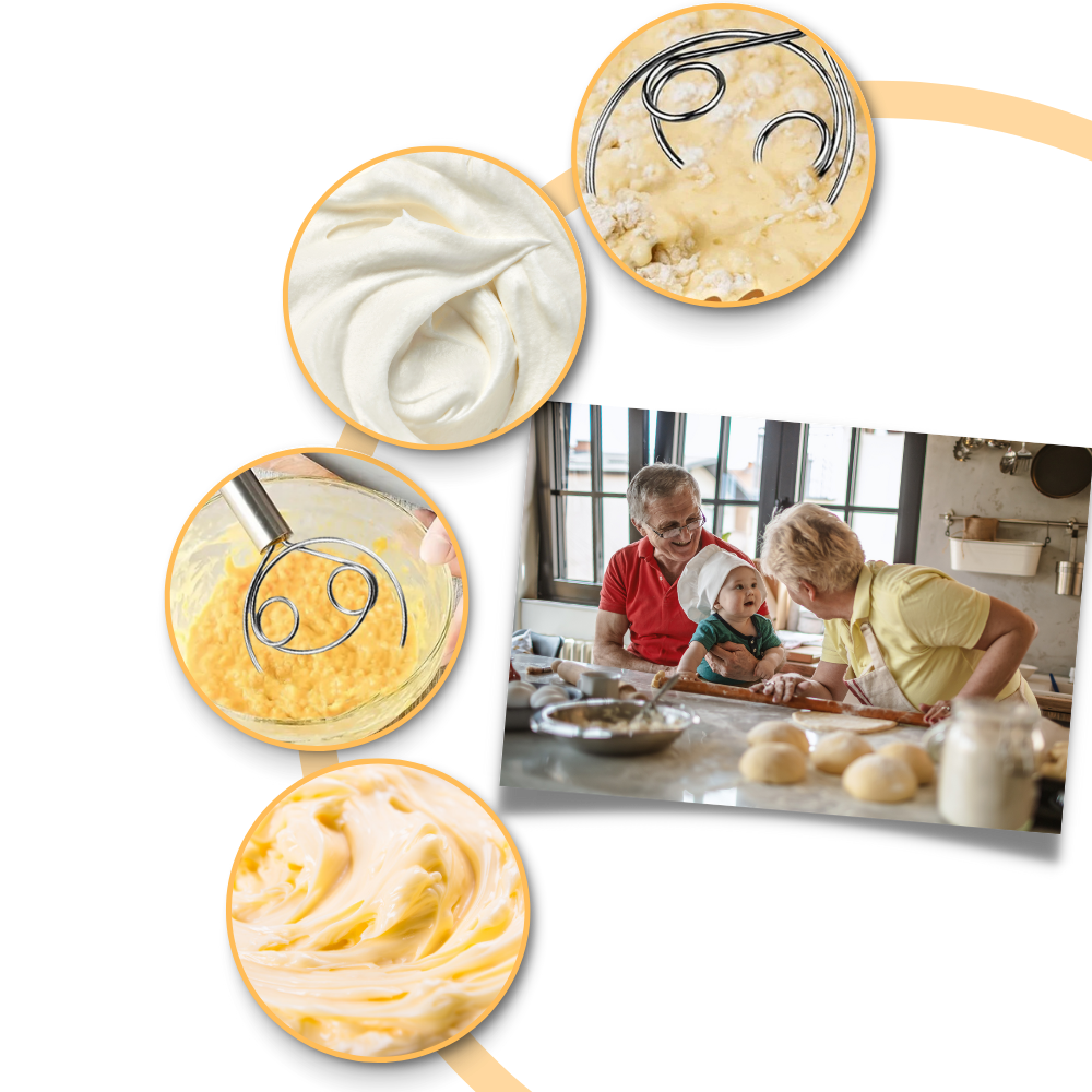 Batidor danés para masa de acero inoxidable
- Ozerty