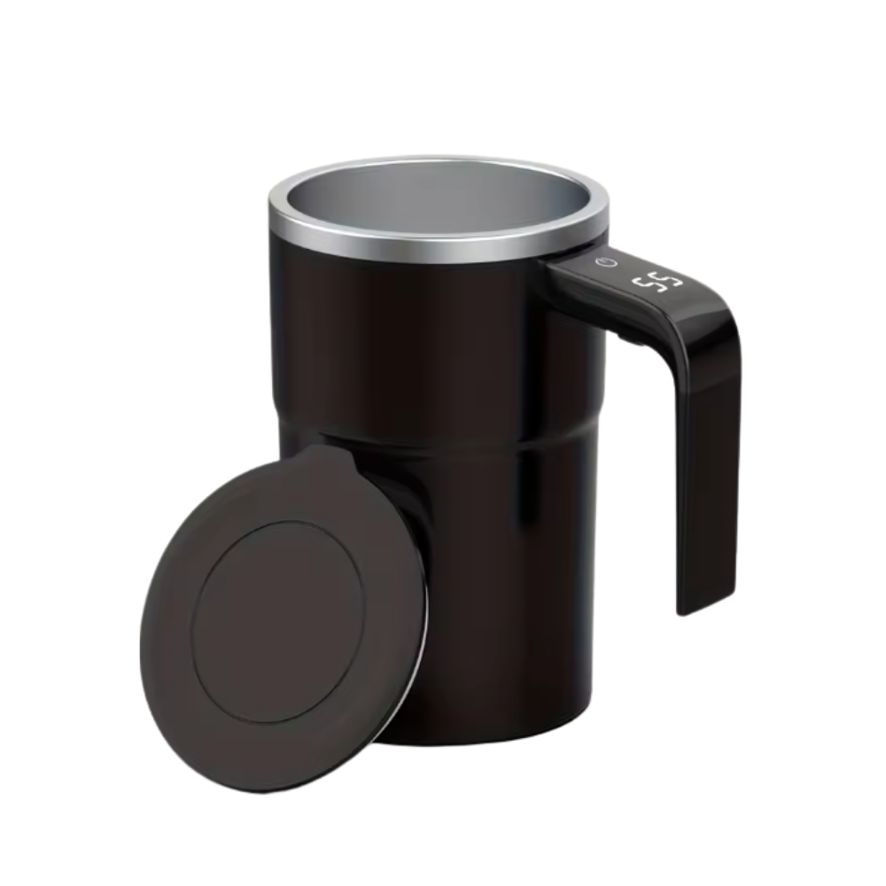 Taza inteligente con agitación automática -Negro - Ozerty